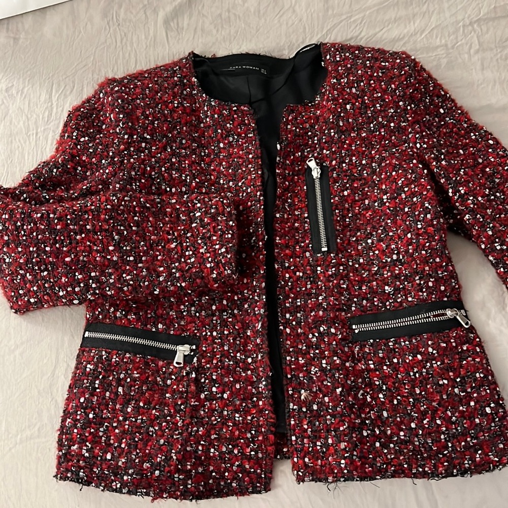 Zara tweed jacket M